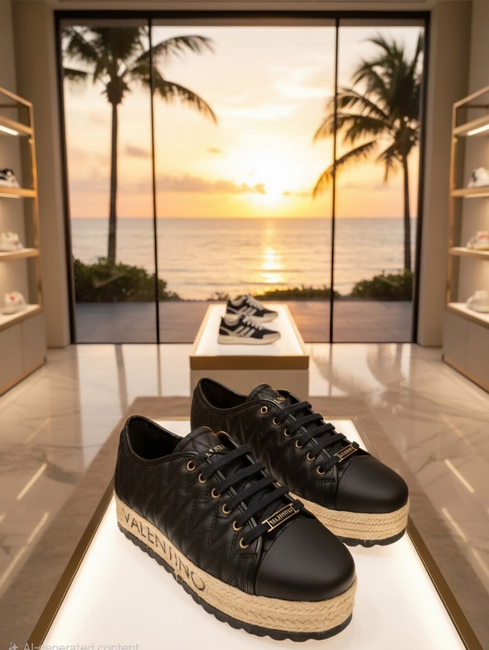 VALENTINO ANGEL PLATFORM ESPADRILLES SNEAKERS WOMEN'S SZ 10 $750